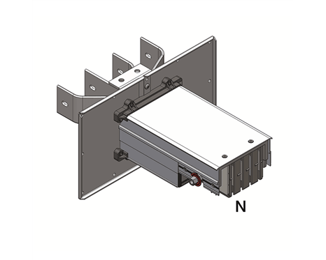 Standard switchboard/transformer terminal Type 2, 200 mm + 150mm bar output, 4P, 160A